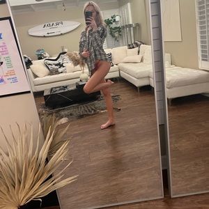 Furst of a Kind Vintage Flannel with Lace Up Arms